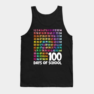 100Th Day Of School Teacher Kids 100 Days Math Numbers Tank Top